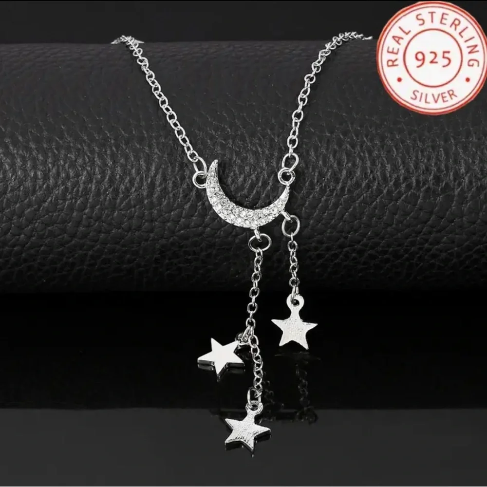 "Lunar Dreams: Starfall Charm Necklace" - Picture 3 of 4